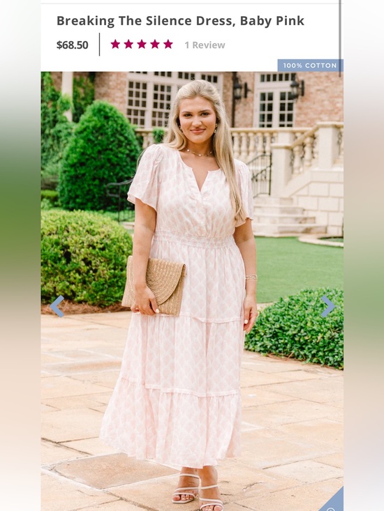 Chic Soul Dresses & Skirts - Plus size boutique dress- Baby Pink